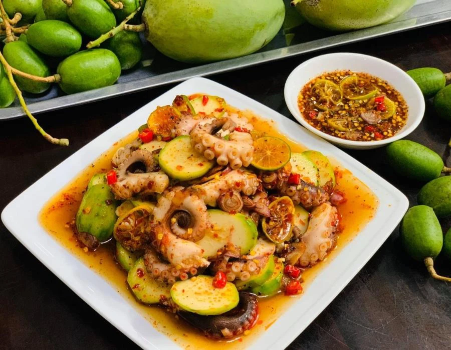 bạch tuộc sốt thái