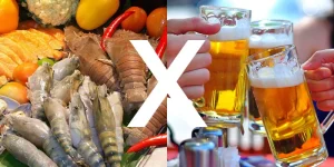 What should and should not be drunk when eating seafood?