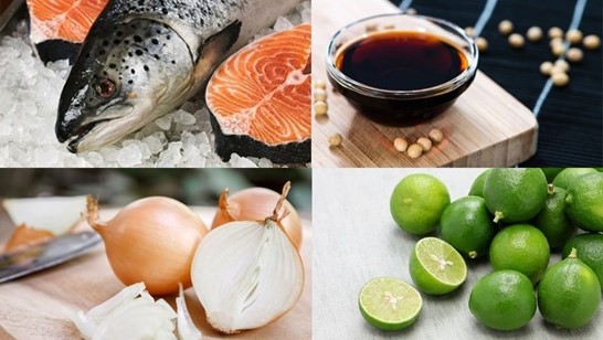 Nguyên liệu chế biến cá hồi ngâm tương