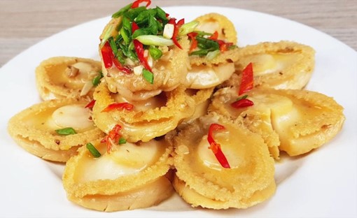 Cách chế biến bào ngư-Bào ngư chiên tỏi ớt