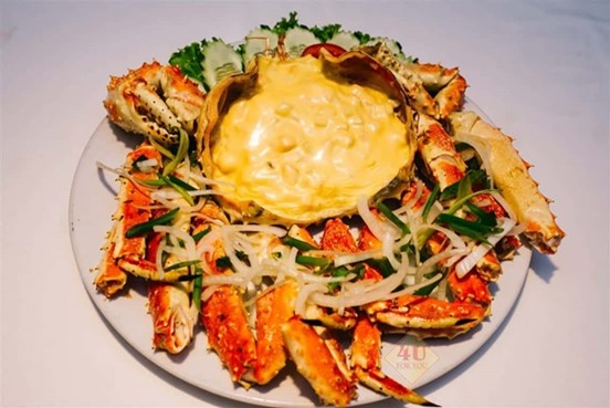 Cua hoàng đế nướng phô mai