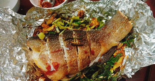 cá mú nướng bơ chanh