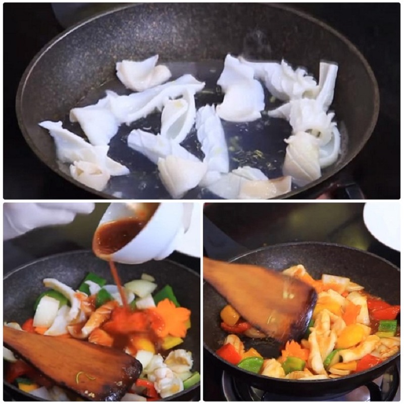 cach-lam-muc-xao-chua-ngot-voi-rau-cu-va-cac-nguyen-lieu